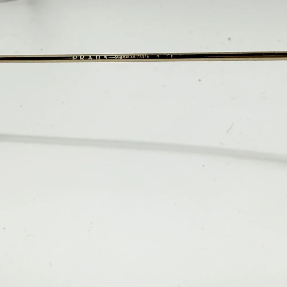 Prada VPR‎ 64T Gold Round Eyeglasses Frames 49-20-135 Made in Italy 21715